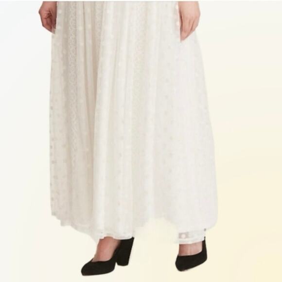 Torrid Maxi Skirt Sz 1 Polka Dot Lace Pull On NWT - Romantic Boho Chic Feminine - Picture 2 of 6